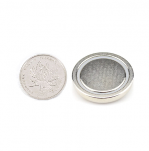 Flat pot magnet Ø32x7.8 mm, without screw hole