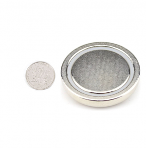 Flat Pot magnet Ø60x15 mm, without screw hole
