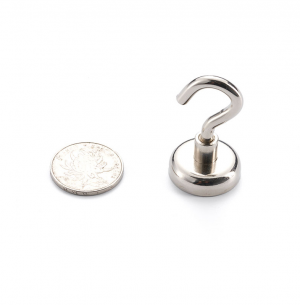 Pot magnet Ø25mm with hook