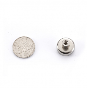 Pot magnet Ø20x15 mm, M4 Female threaded stud Pot magnet Ø20x15 mm, M4 Female threaded stud