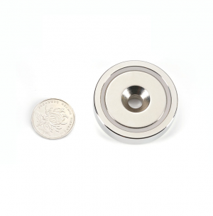 Pot magnet Ø48x10.8 mm with countersunk hole