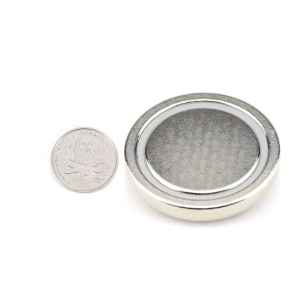 Flat pot magnet Ø48x10.8 mm, without screw hole