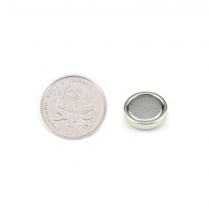 Flat pot magnet Ø16x5.2 mm, without screw hole