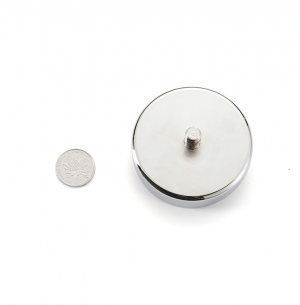 Pot magnet Ø75x35 mm, M10 Male threaded stud