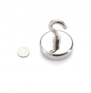 Pot magnet Ø75mm with hook