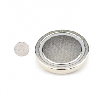 Flat pot magnet Ø75x17.8 mm, without screw hole