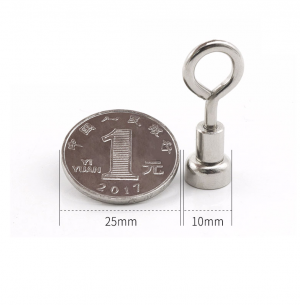 Eyelet magnet, Pot Magnet with Eyelet Ø 10 mm