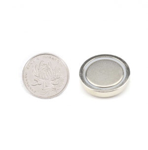 Flat pot magnet Ø25x7.7 mm, without screw hole